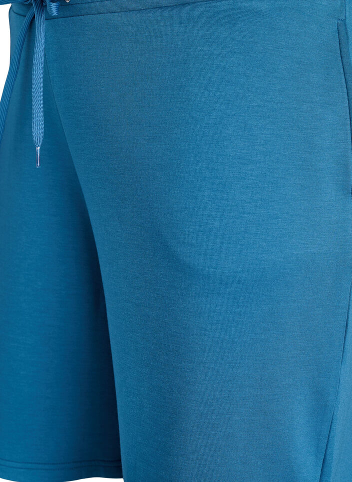 Short en m&eacute;lange de modal avec poches, Bleu p&eacute;trole, Packshot image number 2