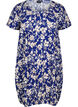 Kurz&auml;rmliges Baumwollkleid mit Blumenaufdruck, Blau, Packshot image number 0