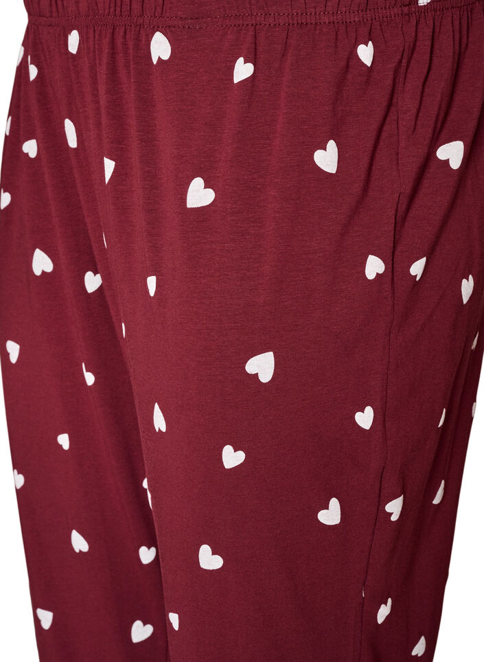Bas de pyjama imprim&eacute;, Bordeaux, Packshot image number 2