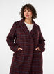Manteau &agrave; carreaux avec poches, Bordeaux, Model image number 2
