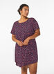 Kleid mit Aufdruck und kurzen &Auml;rmeln, Blau, Model image number 0
