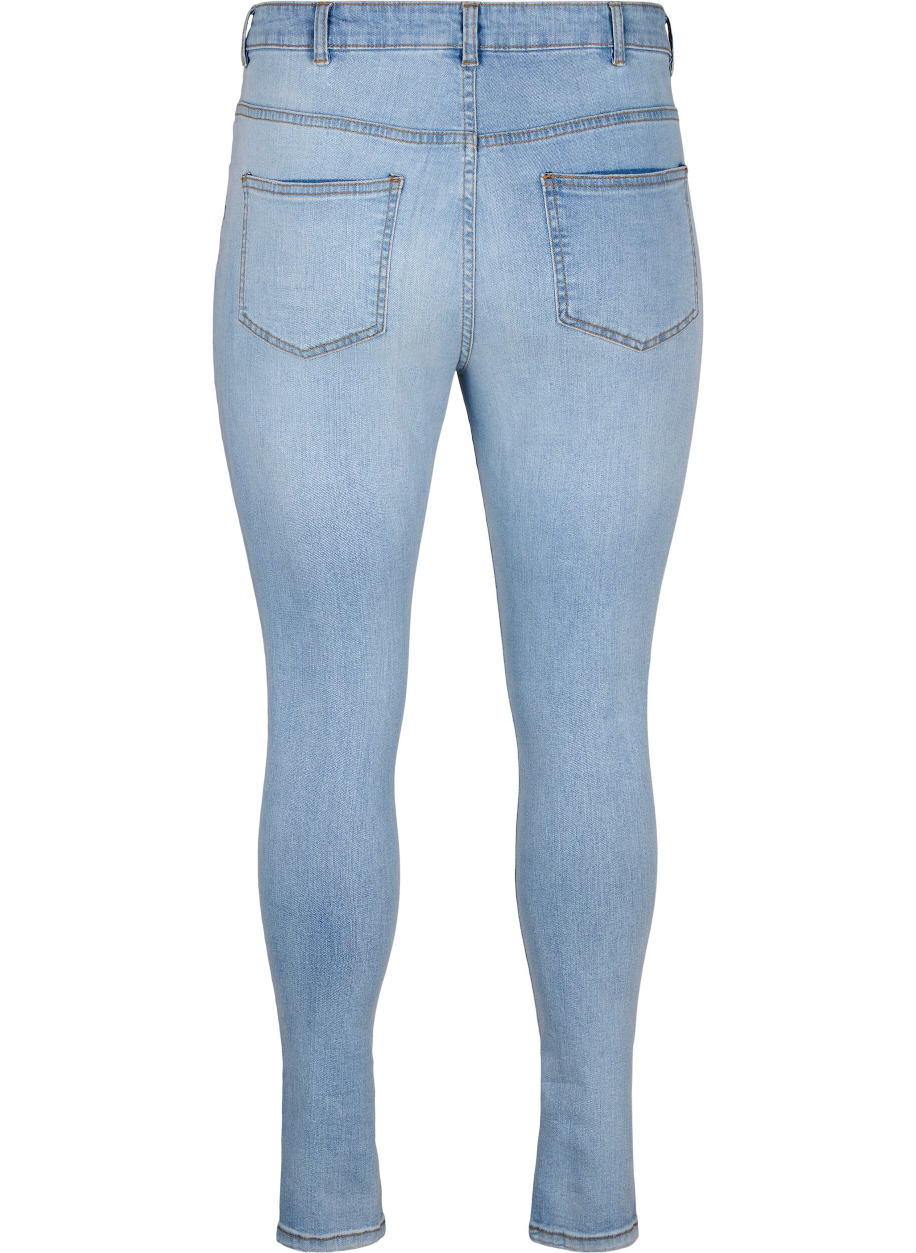 Zizzi Jean slim avec traces d'abrasion, Light Blue, Packshot image number 1