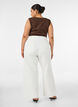 Jean Myra taille haute coupe ample, Blanc, Model image number 1