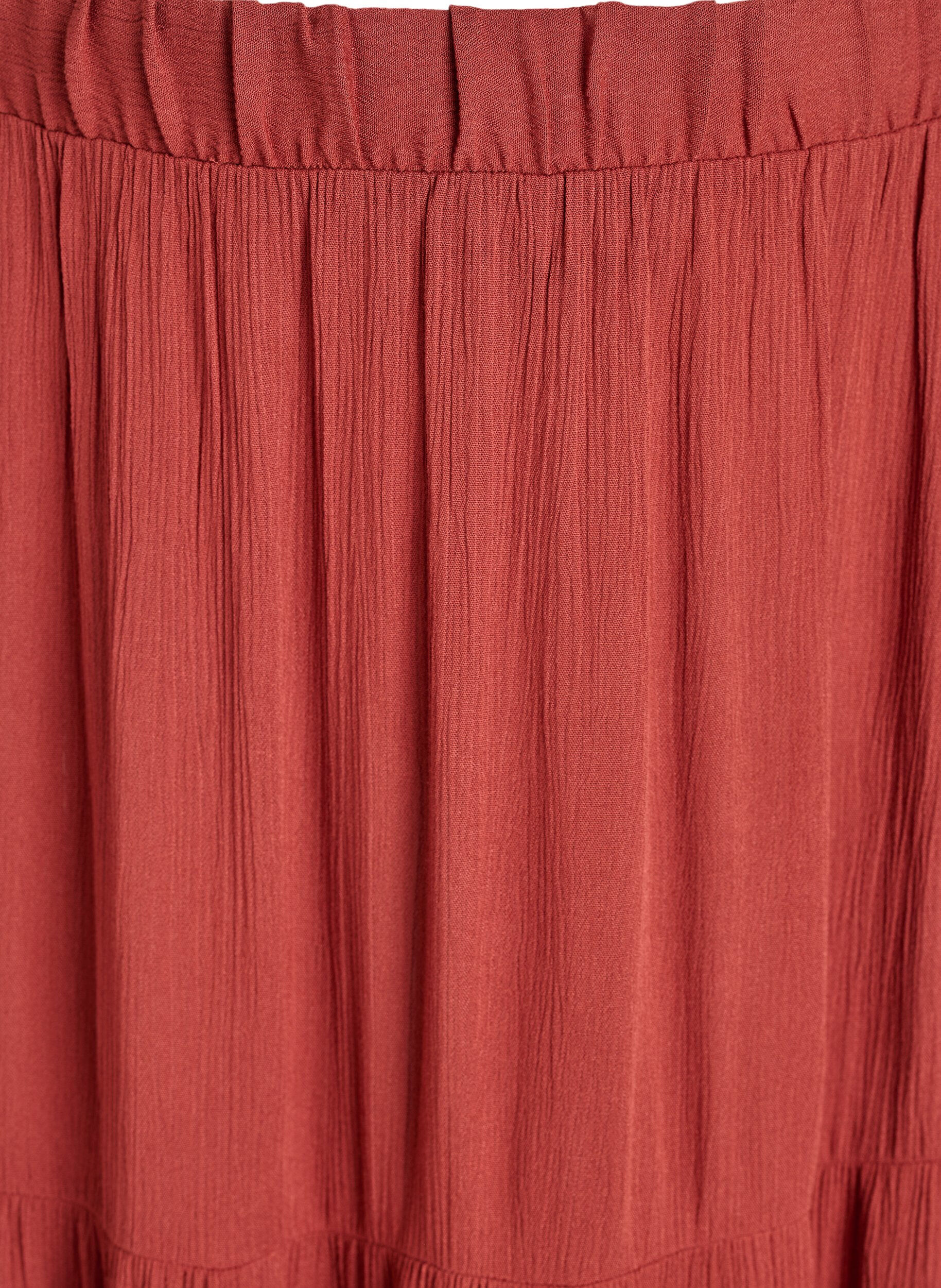 ZizziJupe longue &agrave; taille &eacute;lastiqu&eacute;e, Rouge, Packshot image number 2