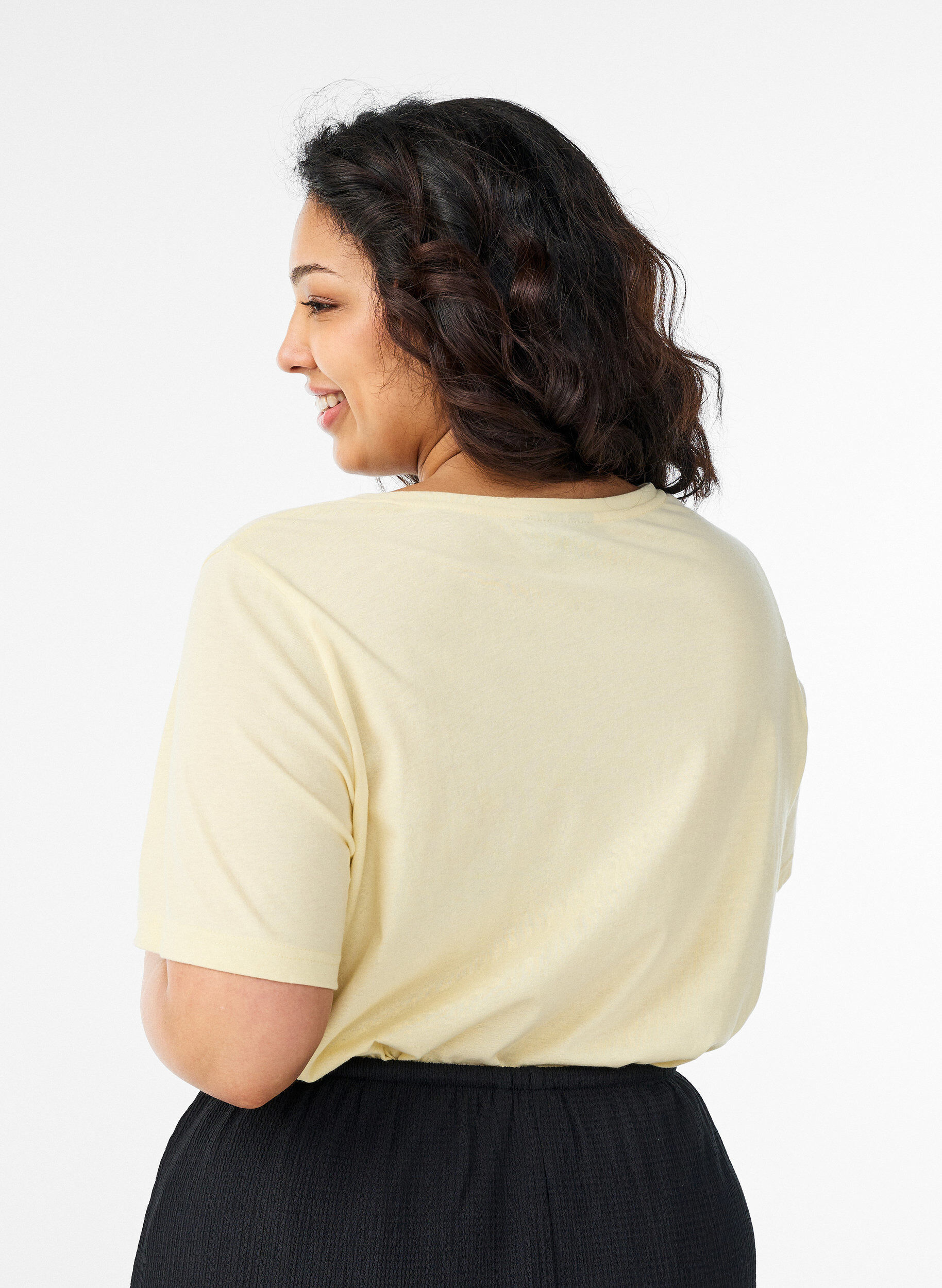 ZizziT-shirt imprim&eacute;, Jaune, Model image number 2