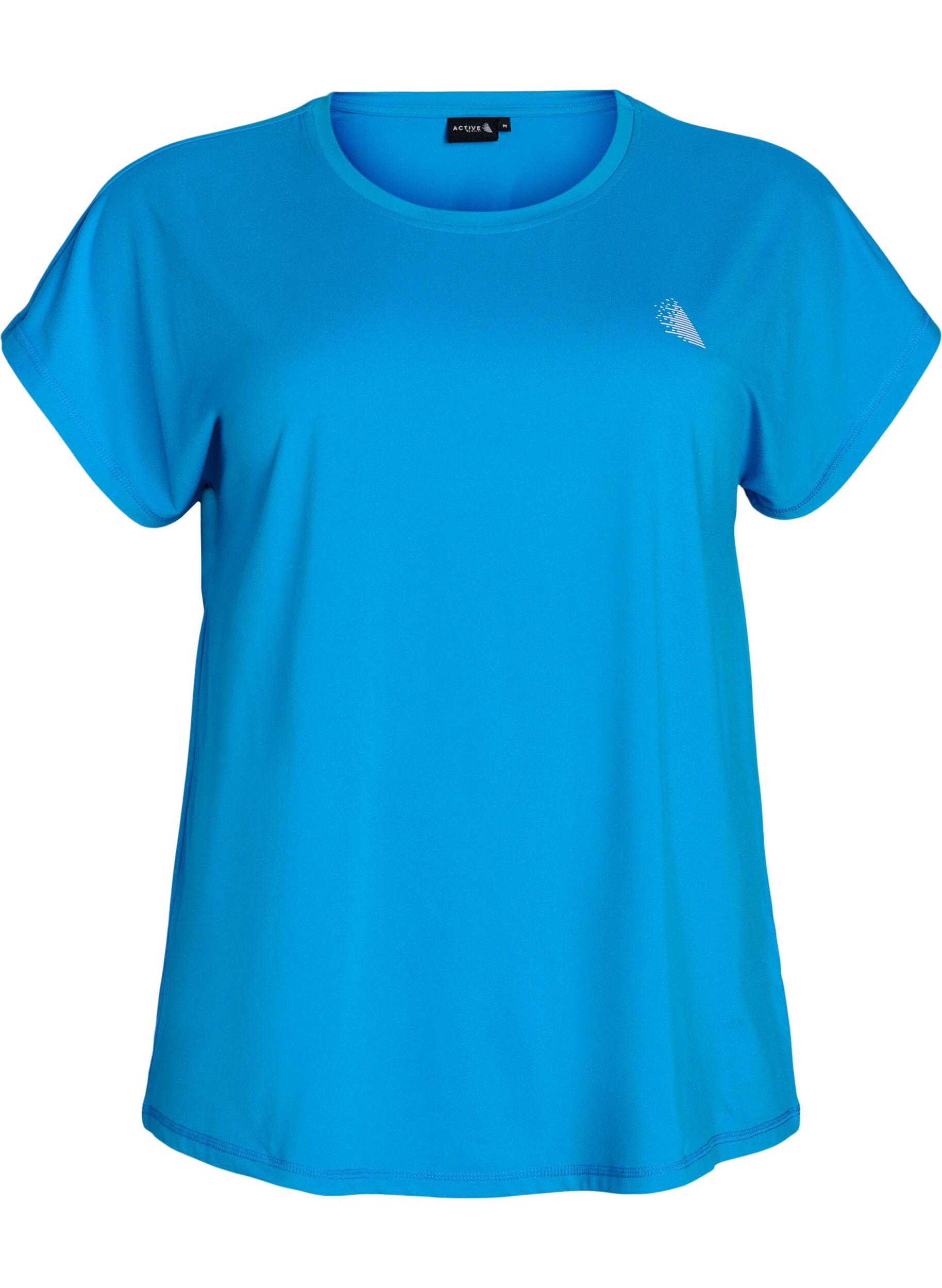 ZizziEinfarbiges Trainings-T-Shirt, Blau, Packshot image number 0