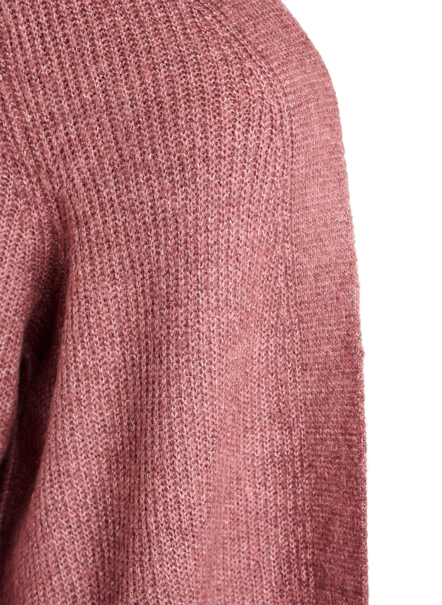 Zizzi Cardigan long c&ocirc;tel&eacute; sans fermeture, Rose, Packshot image number 2