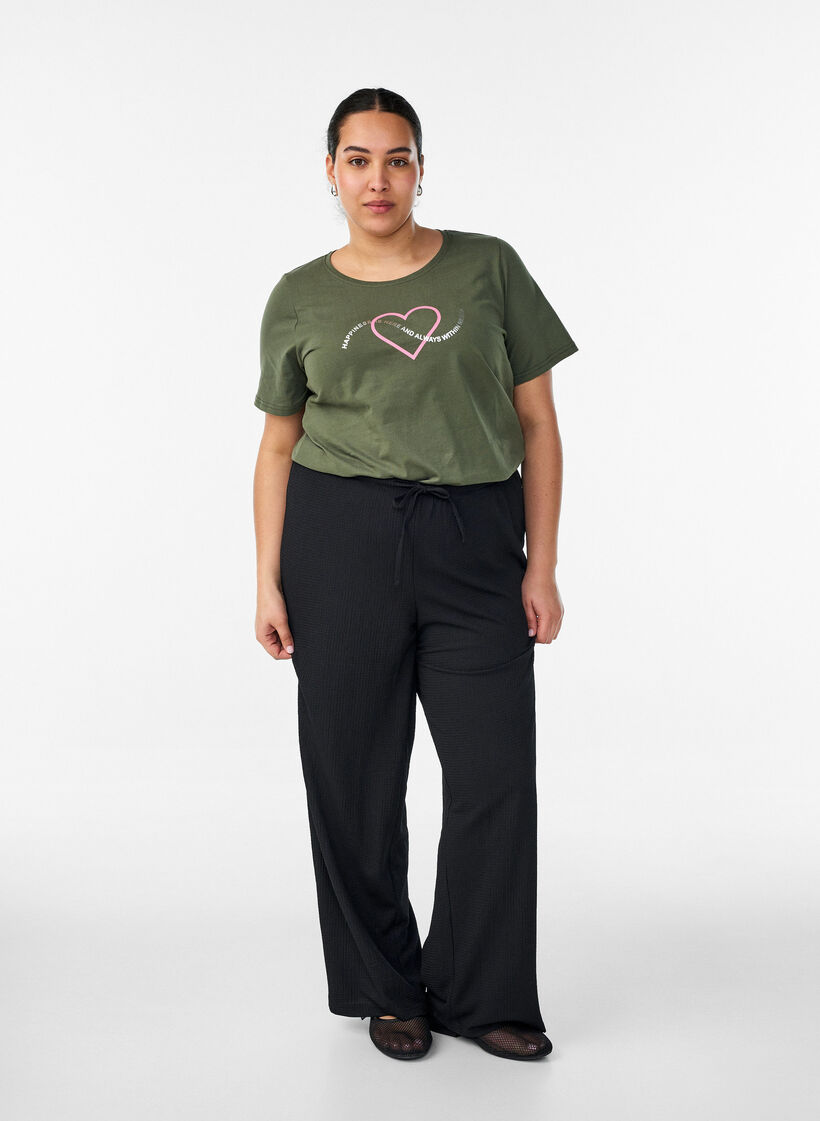 T-shirt imprim&eacute;, Vert, Model image number 1