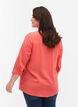 Blouse en viscose avec boutons et col en V, Deep Sea Coral, Model image number 1