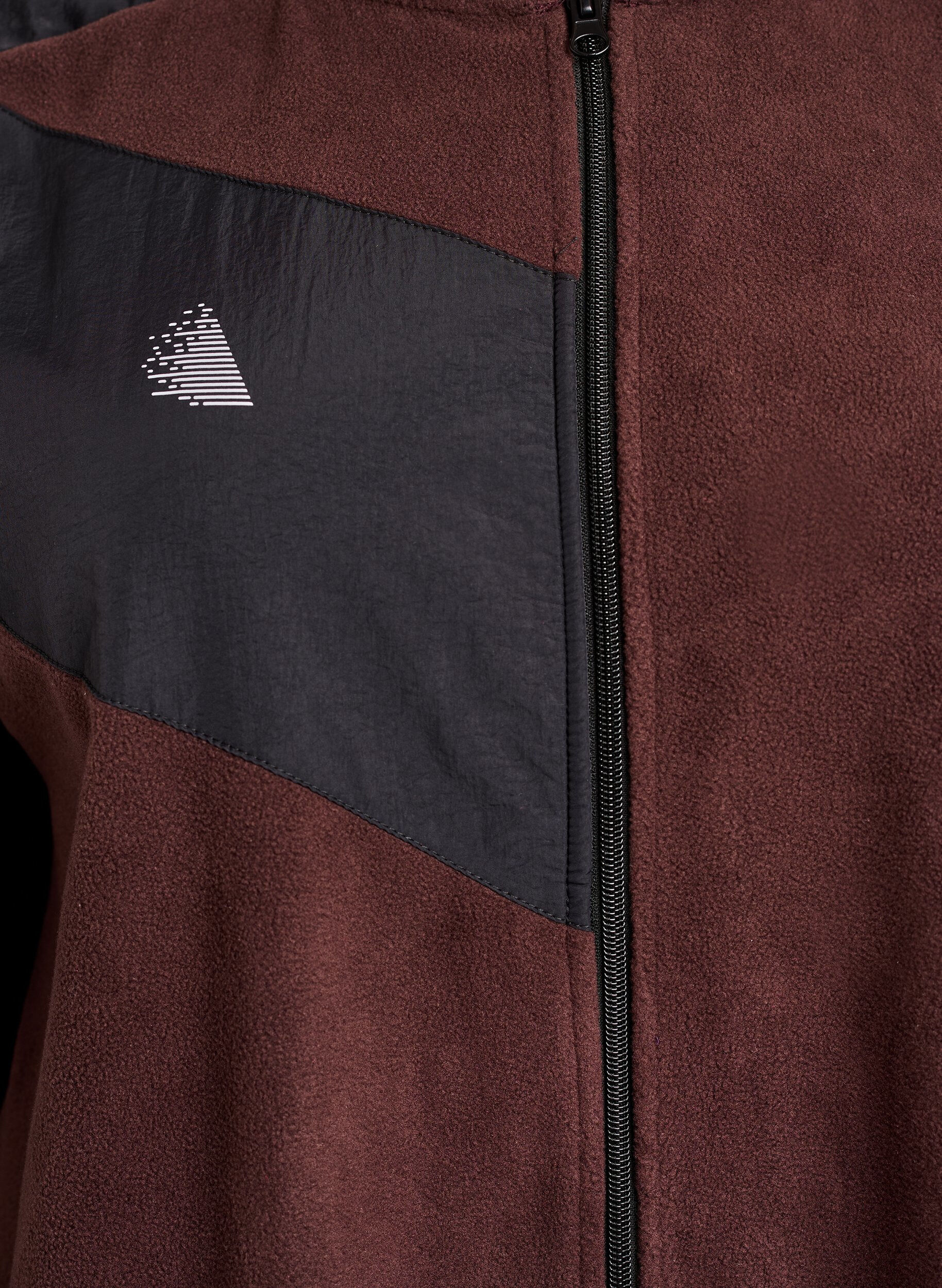 Zizzi Veste polaire &agrave; capuche avec poches, Marron, Packshot image number 2