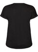 T-Shirt aus Baumwolle mit Blumenprint, Schwarz, Packshot image number 1