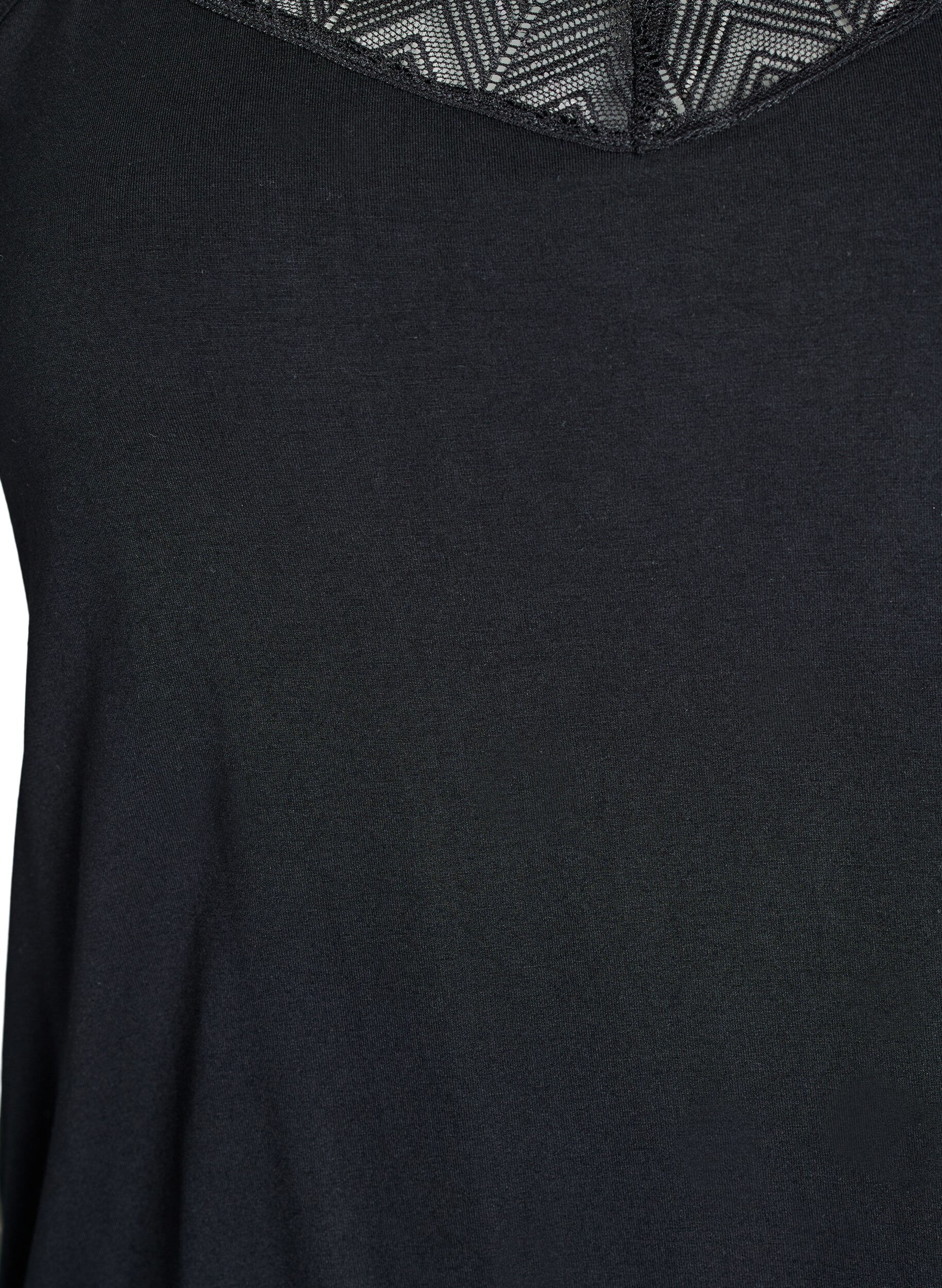 Zizzi Top avec d&eacute;tails en dentelle et bretelles spaghetti, 0199, Packshot image number 2