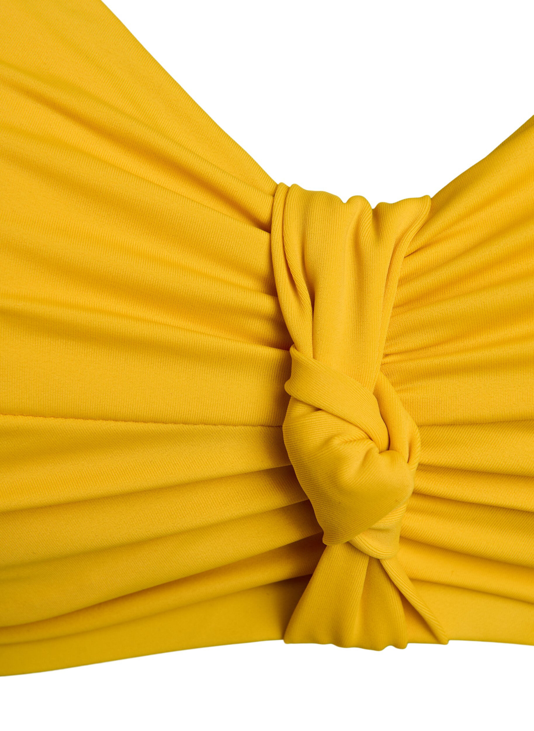 Zizzi Haut de bikini avec armature et n&oelig;ud d&eacute;taill&eacute;, Jaune, Packshot image number 2