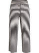 Gestreifte Schlafanzughose mit hoher Taille und weiten Beinen, Schwarz, Packshot image number 0