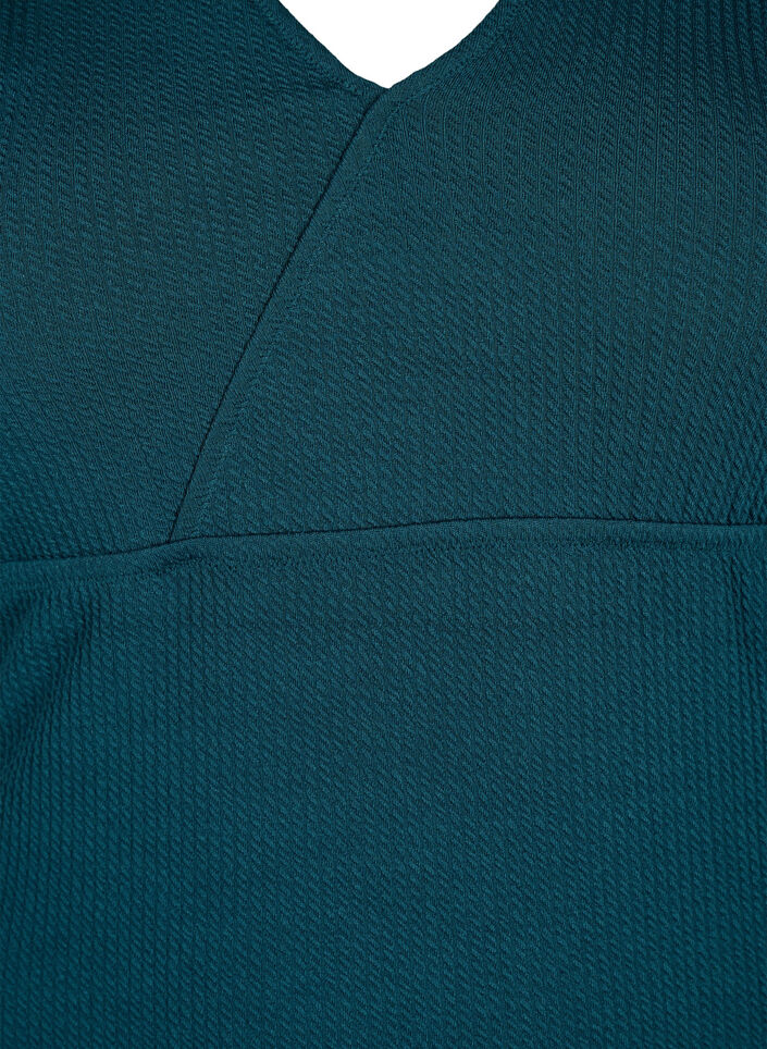 Maillot de bain avec texture en crêpe et effet enveloppant., Dark Sea, Packshot image number 2