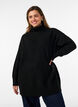 Locker gestrickter Pullover mit Rollkragen, Schwarz, Model image number 0
