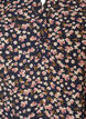 Blouse &agrave; imprim&eacute; floral en viscose avec manches courtes et d&eacute;tails smock&eacute;s, Bleu, Packshot image number 2