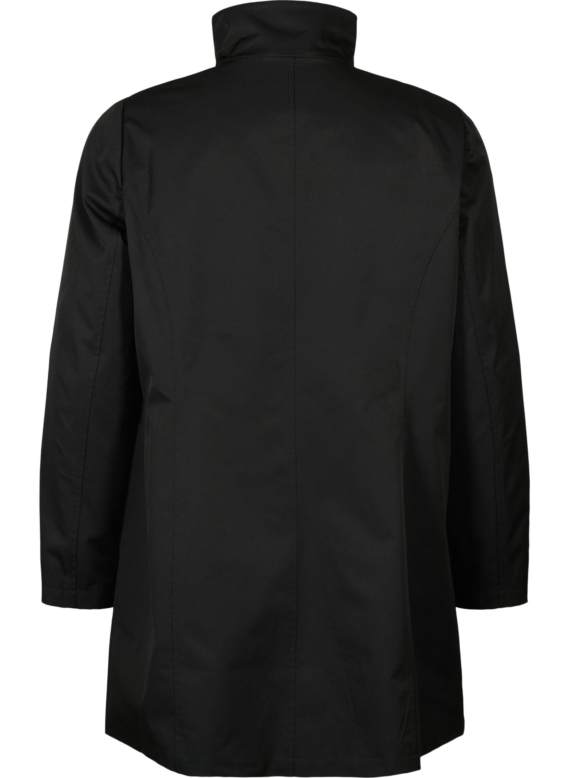 Zizzi Veste avec poches et col montant, Noir, Packshot image number 1