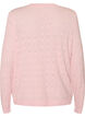 Strickjacke mit Herz-Lochstickerei, Pink, Packshot image number 1