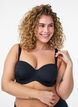 Soutien-gorge bandeau rembourr&eacute; avec bretelles amovibles, Noir, Model image number 3