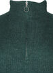 Pull en tricot avec col haut et fermeture &eacute;clair, Vert fonc&eacute;, Packshot image number 2