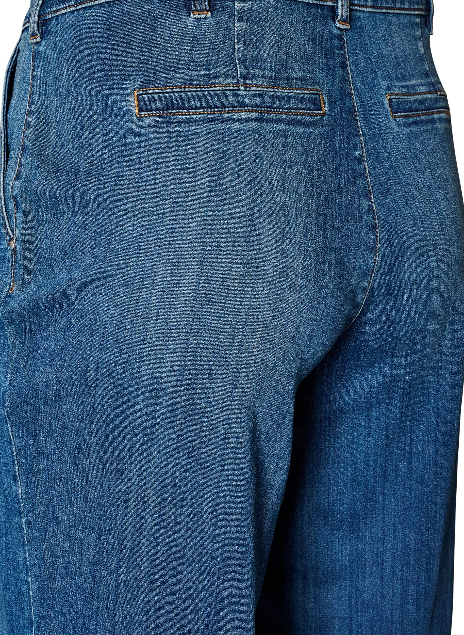 ZizziJean Myra coupe large taille haute, Bleu, Packshot image number 3