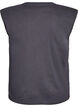 Ärmellose Jerseybluse mit Schulterpolstern., Grau, Packshot image number 1