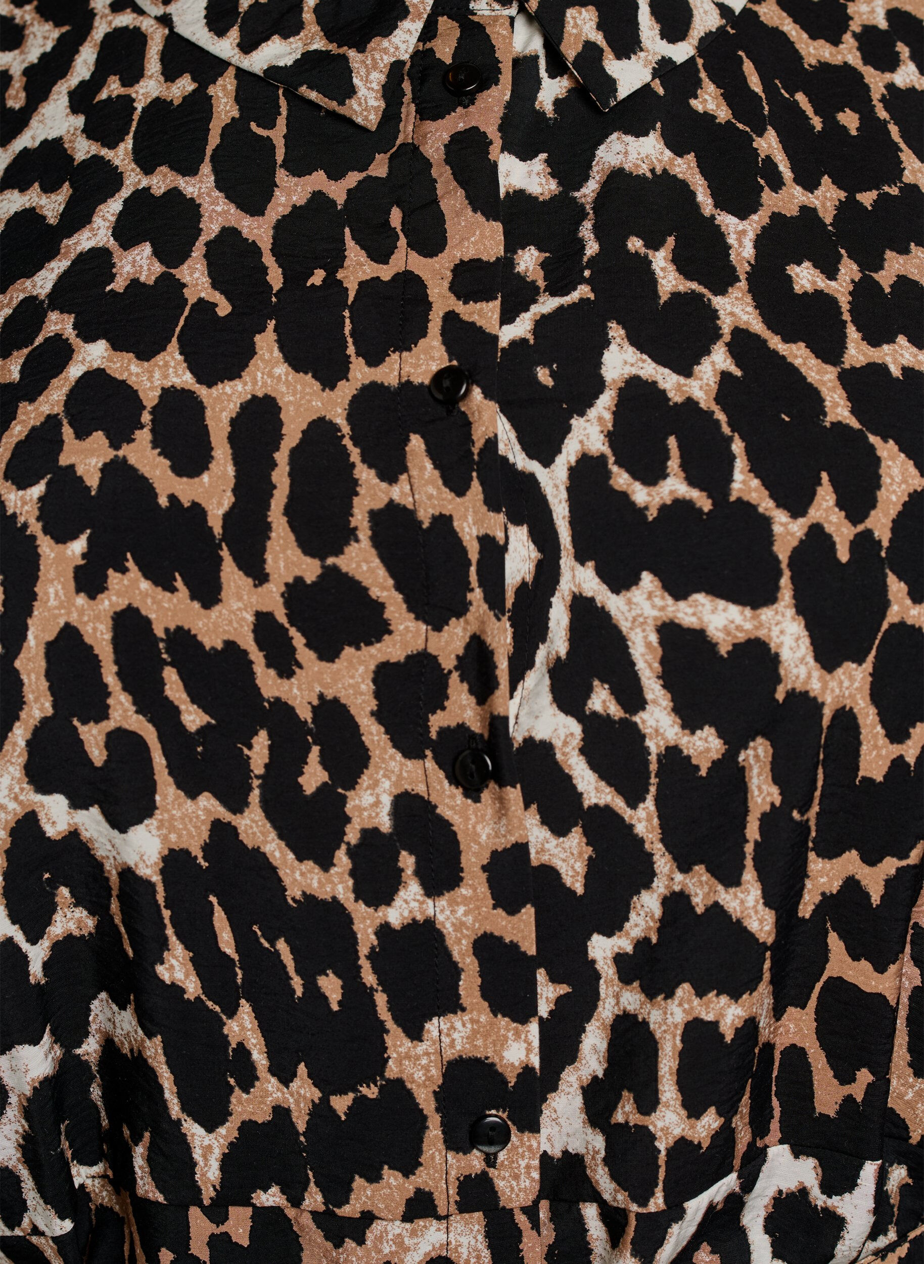 Zizzi Gemusterte Tunika mit Bindeg&uuml;rtel und 3/4-&Auml;rmeln, Braun, Packshot image number 2