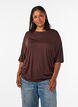 Lockeres T-Shirt aus Viskose-Jersey, Braun, Model image number 0