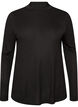 Blouse &agrave; col montant en jersey de viscose, Noir, Packshot image number 0