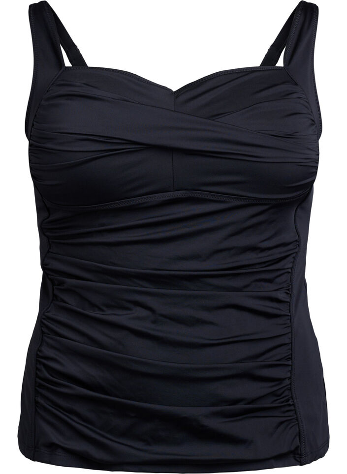 Tankini mit Drapierung, Schwarz, Packshot image number 0