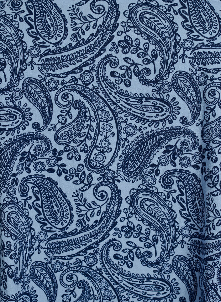 Robe courte &eacute;vas&eacute;e avec imprim&eacute; cachemire, Bleu Clair, Packshot image number 2