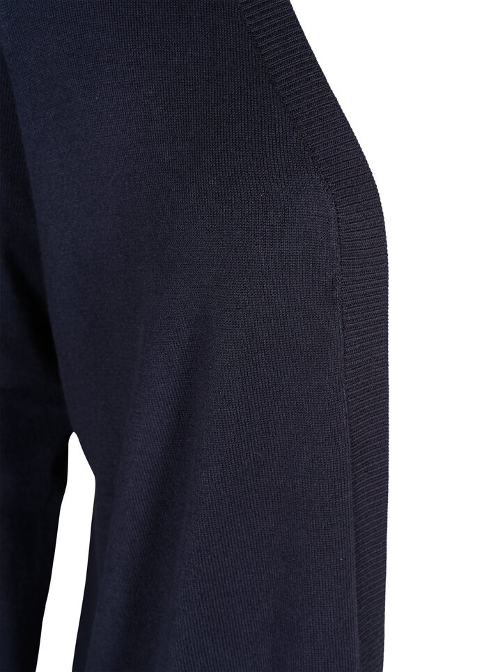 Lange Strickjacke aus einer Viskosemischung, Blau, Packshot image number 2
