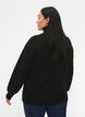 Pull en tricot avec col haut et fermeture &eacute;clair, Noir, Model image number 2
