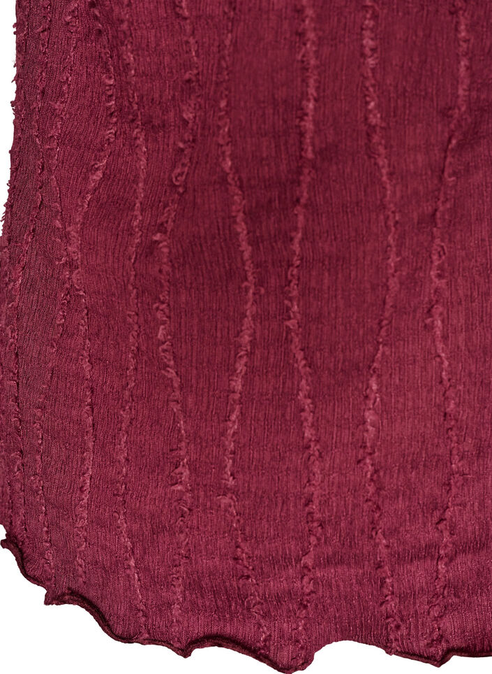 Blouse en jersey ondul&eacute;, Bordeaux, Packshot image number 3