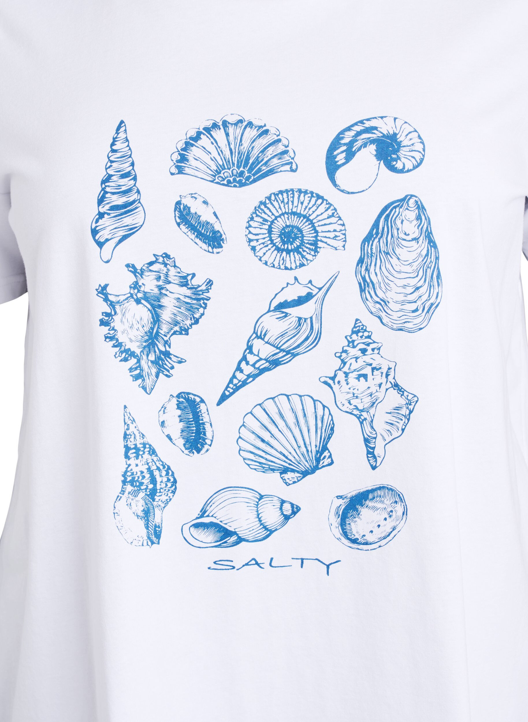 Zizzi T-shirt avec imprim&eacute;, Blanc, Packshot image number 2