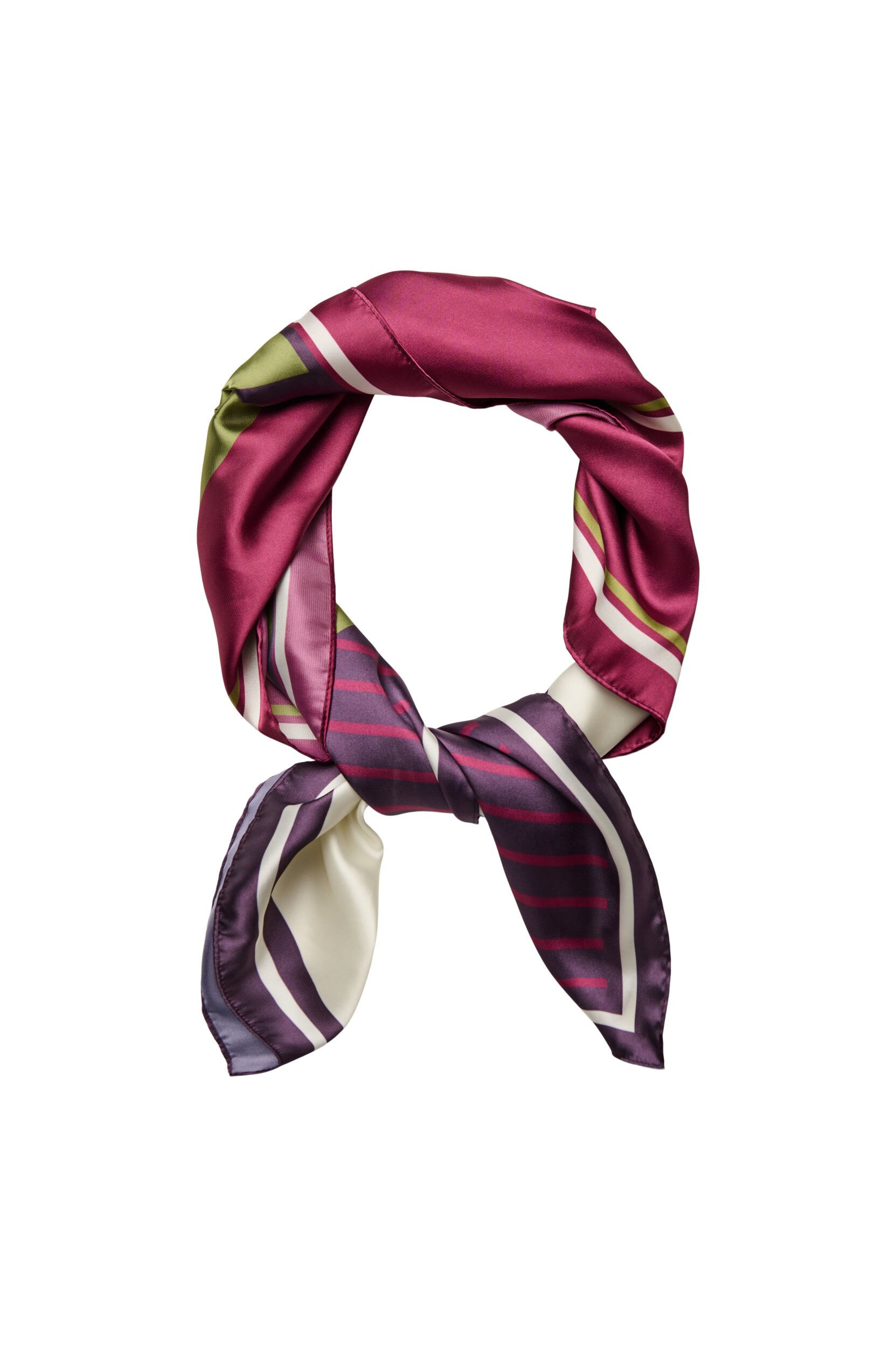 Quadratisches Tuch in Satin-Optik mit Muster
