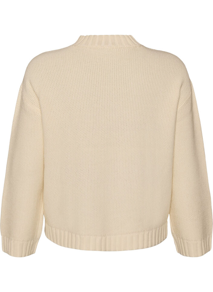 Pull &agrave; torsades, Vanille, Packshot image number 1