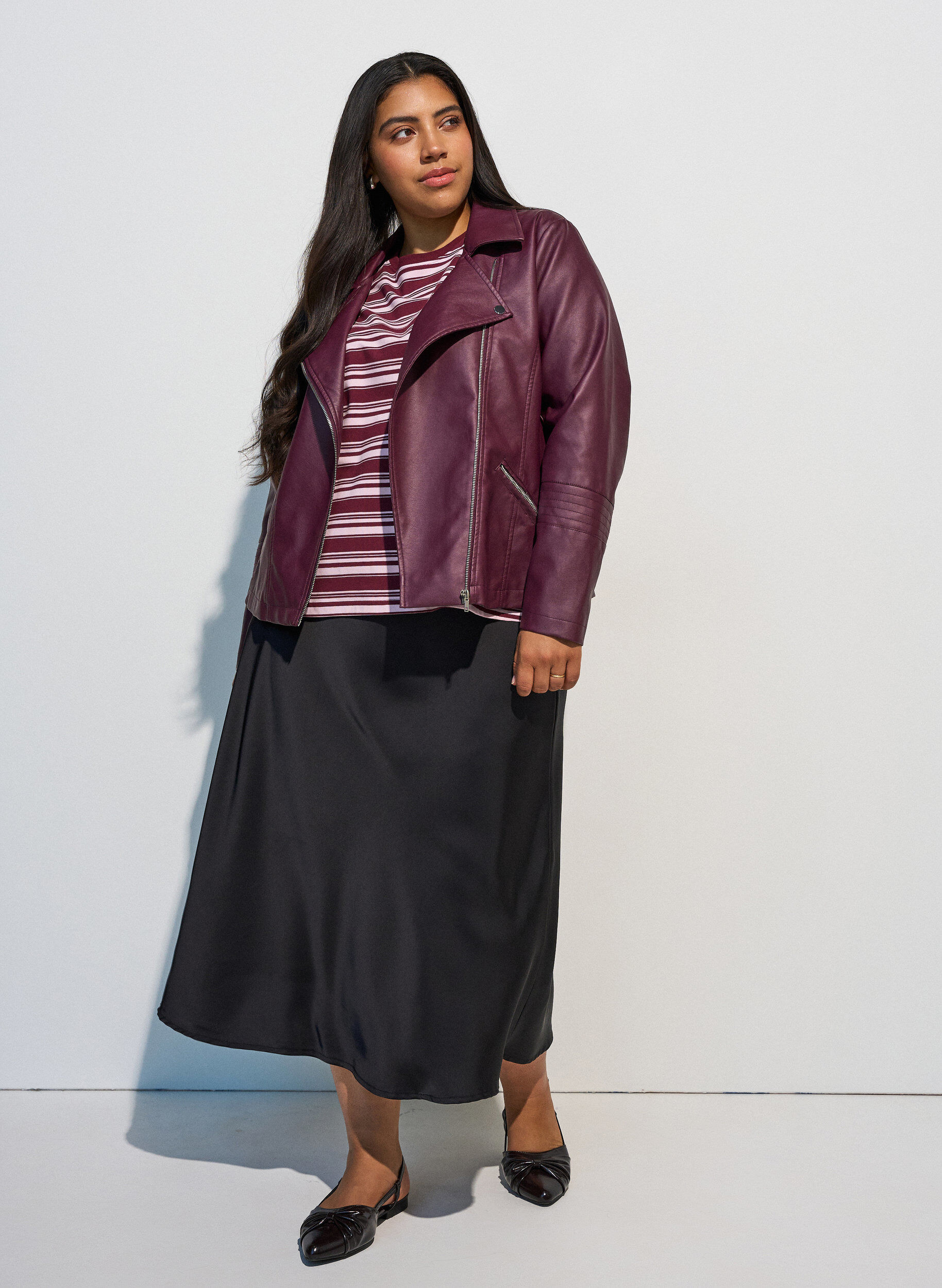 ZizziPerfecto en similicuir, Bordeaux, Model image number 1
