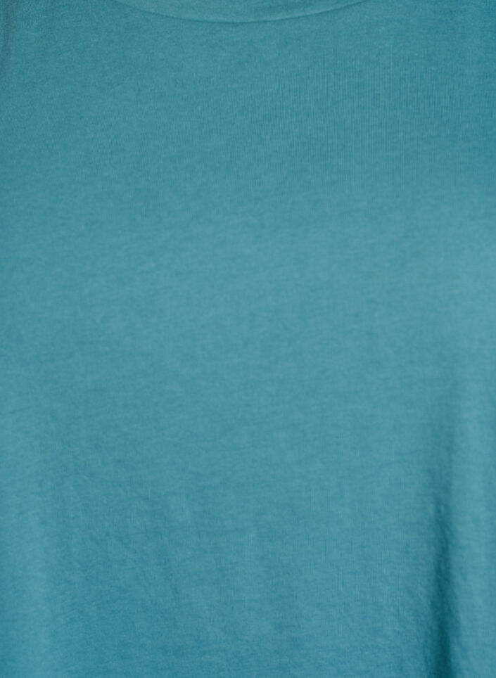 T-shirt &agrave; manches courtes en m&eacute;lange de coton, Bleu, Packshot image number 2