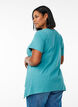 T-shirt &agrave; col rond et coupe &eacute;vas&eacute;e, Vert, Model image number 2