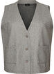 Gilet &agrave; col V avec boutons, Gris, Packshot image number 0