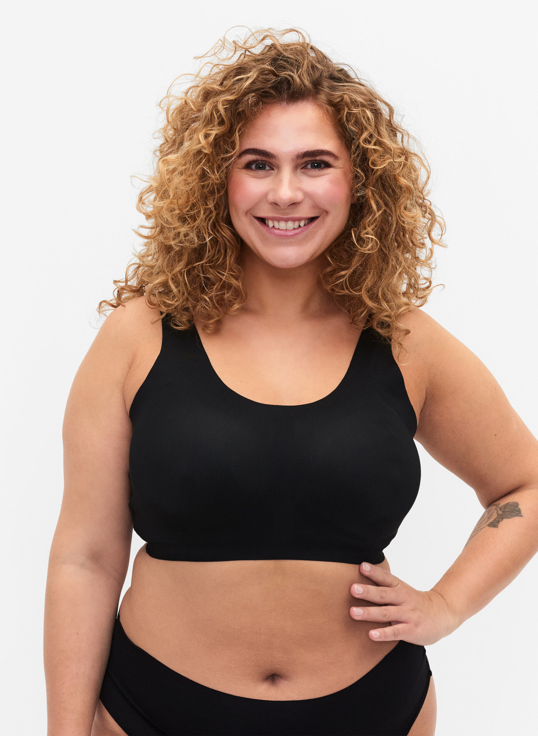 Zizzi Soutien-gorge avec insert amovible, Black, Model image number 0