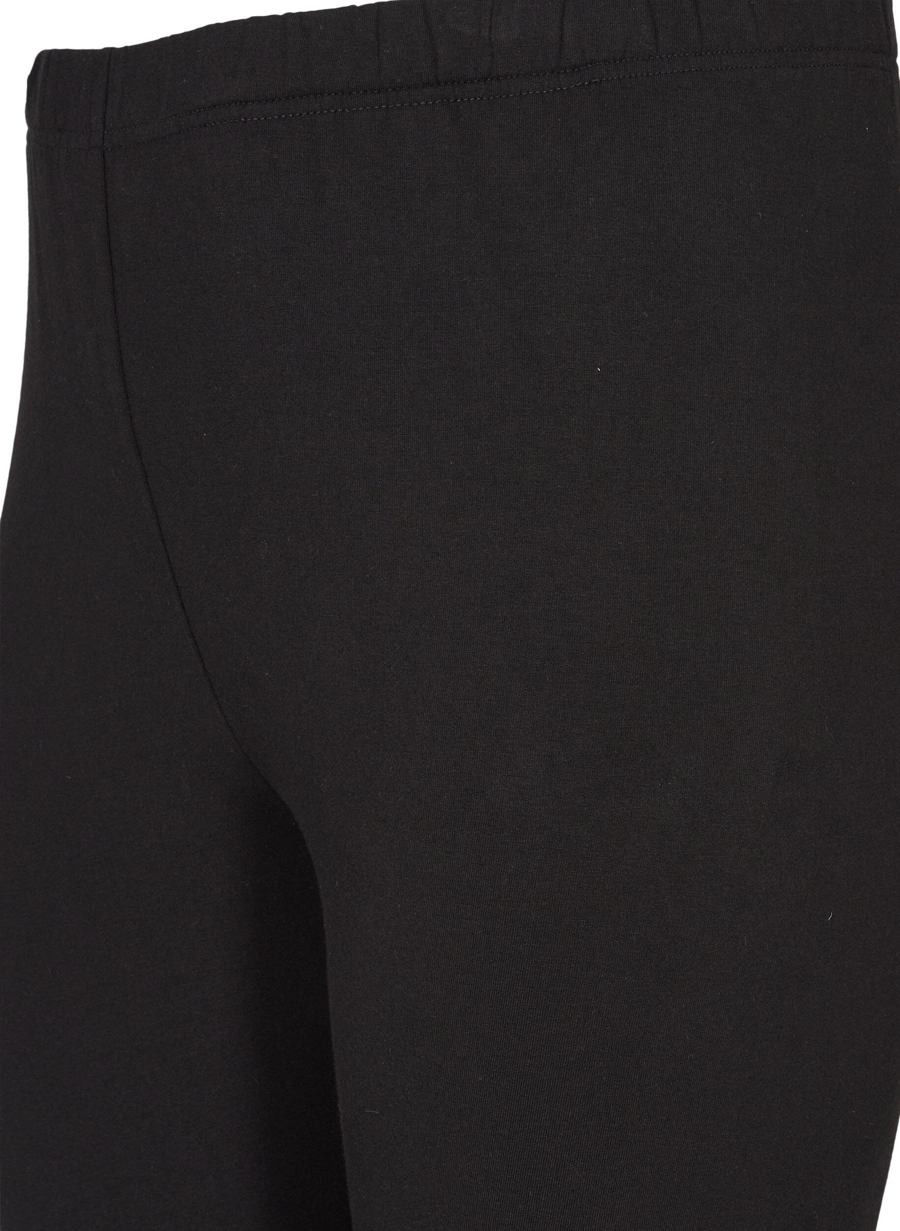 ZizziLeggings aus Baumwolle mit Futter, Schwarz, Packshot image number 3