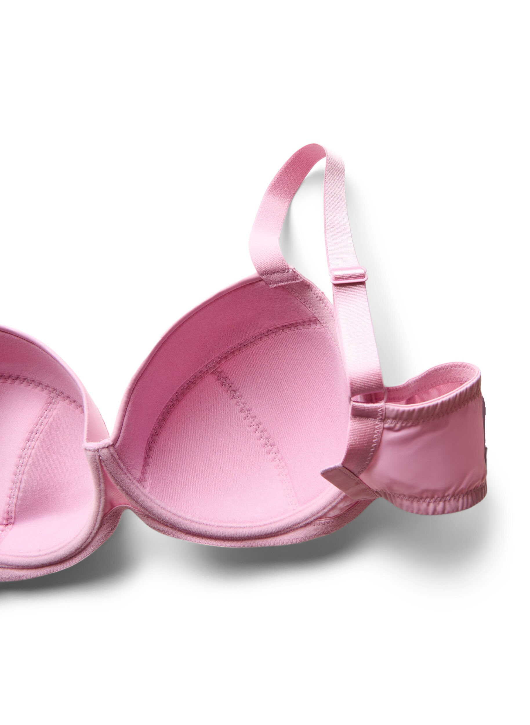 Zizzi Wattierter BH mit B&uuml;gel und Spitze, lila, Packshot image number 3