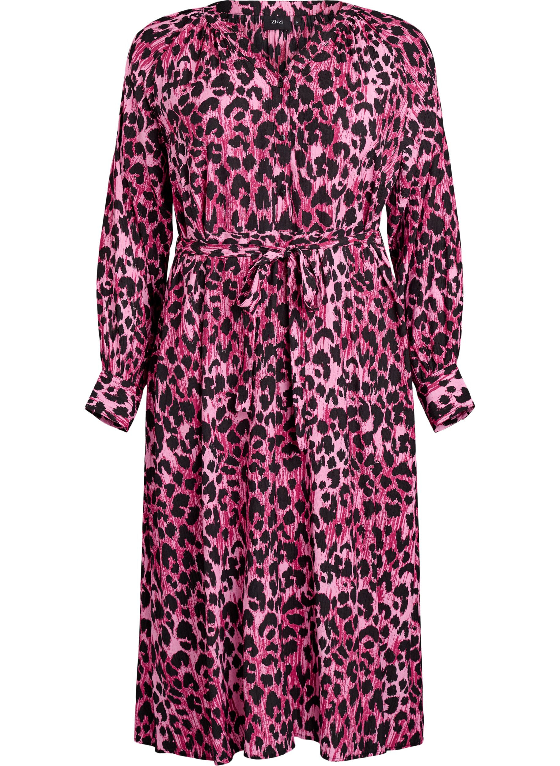 Robe midi avec boutonnage et ceinture &agrave; nouer