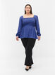 Gepunktete Viskosebluse mit Smok, R.Blue w. Black Dot, Model image number 2