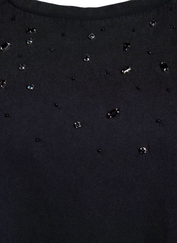 T-shirt Boxy avec perles et strass, Gris anthracite, Packshot image number 2