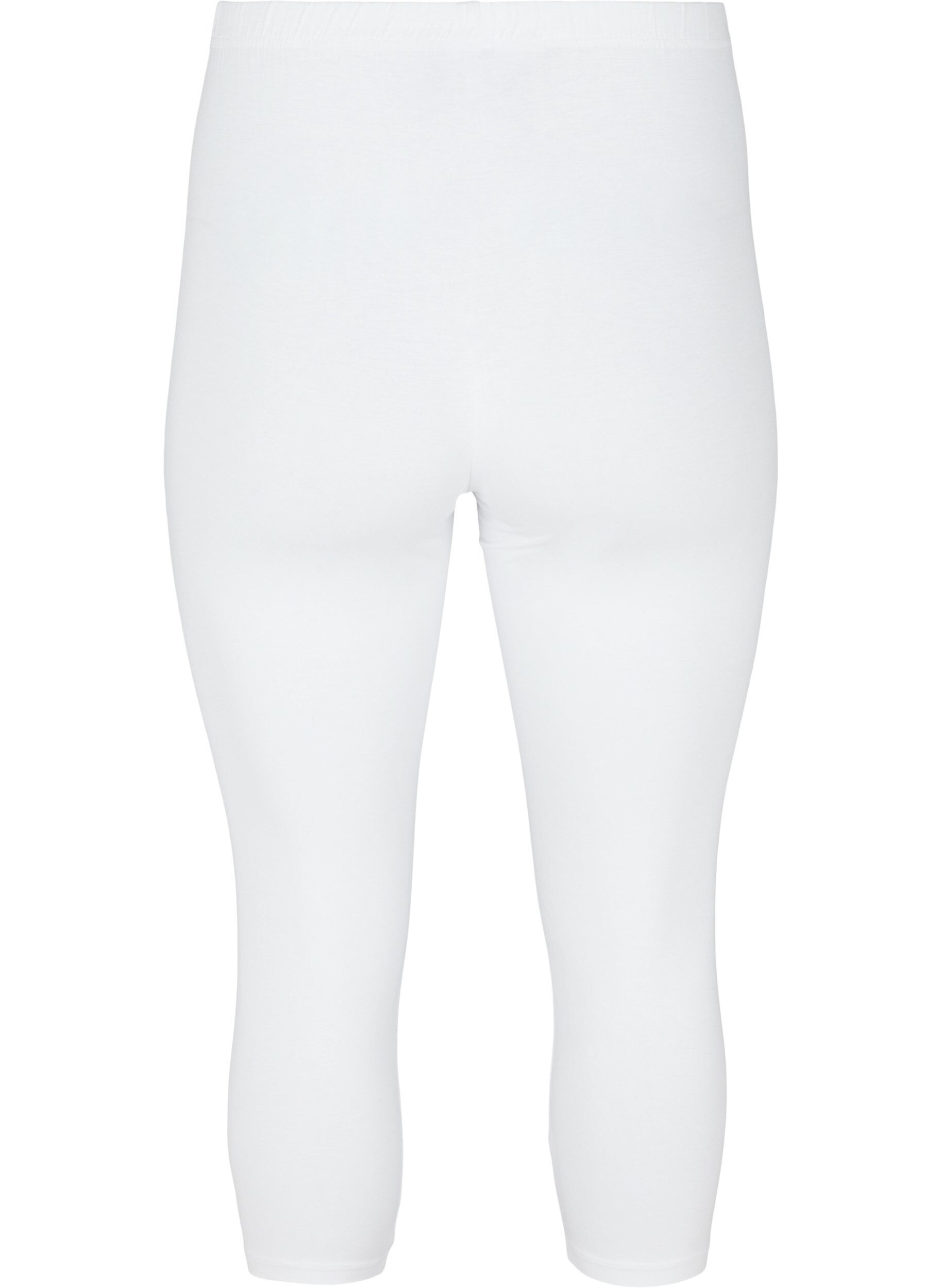 Zizzi Legging 3/4 basique, Bright White, Packshot image number 1