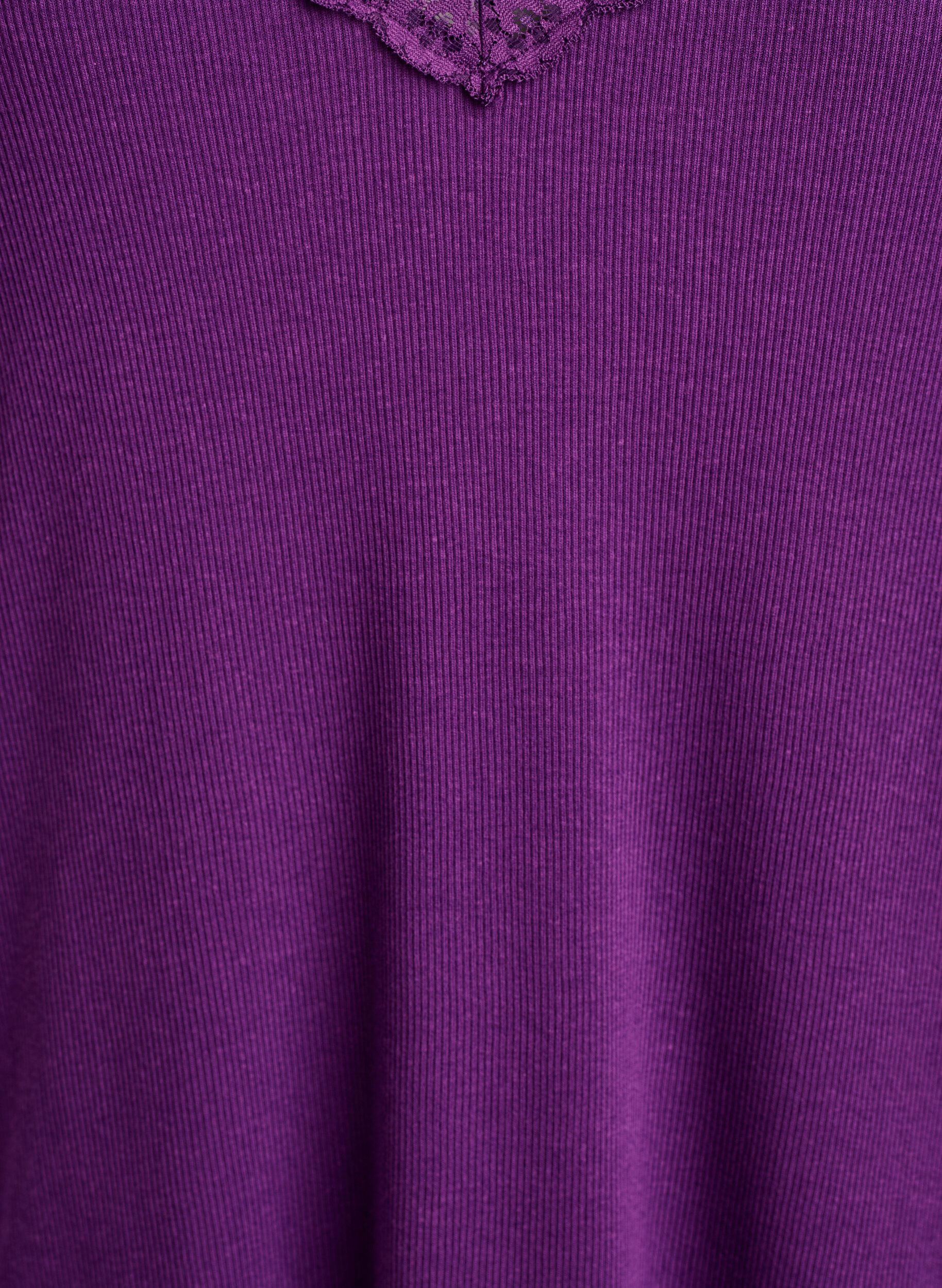 Zizzi Chemise de nuit avec ourlet en dentelle, Violet, Packshot image number 2